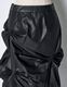 Bundled Tuck Skirt / black