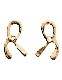 R Letter Earrings / gold