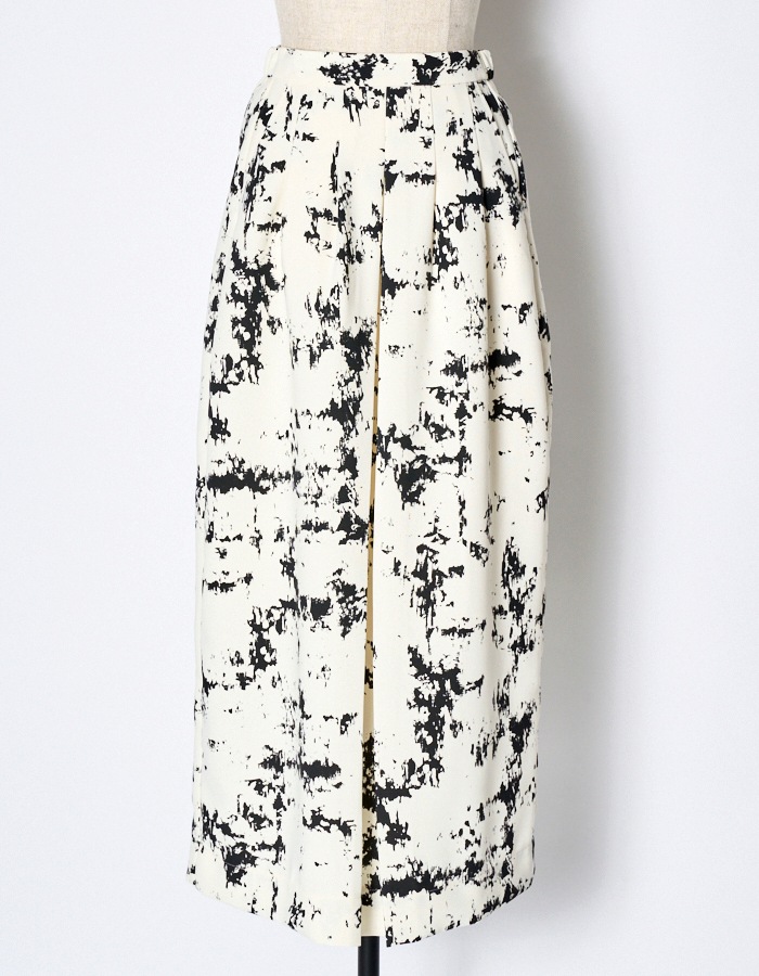 Abstract Paint Skirt / off white
