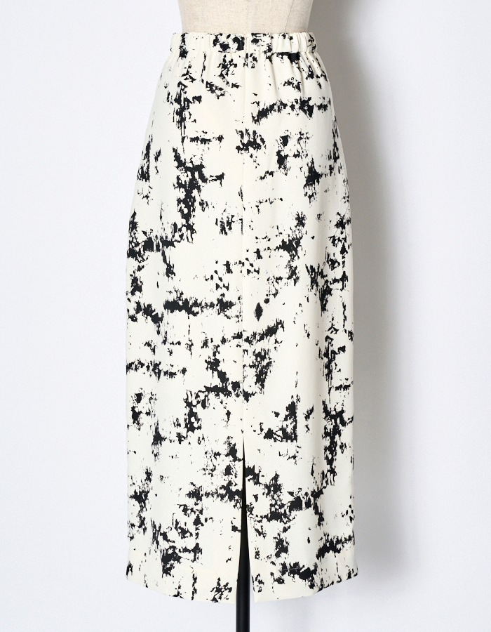 Abstract Paint Skirt / off white