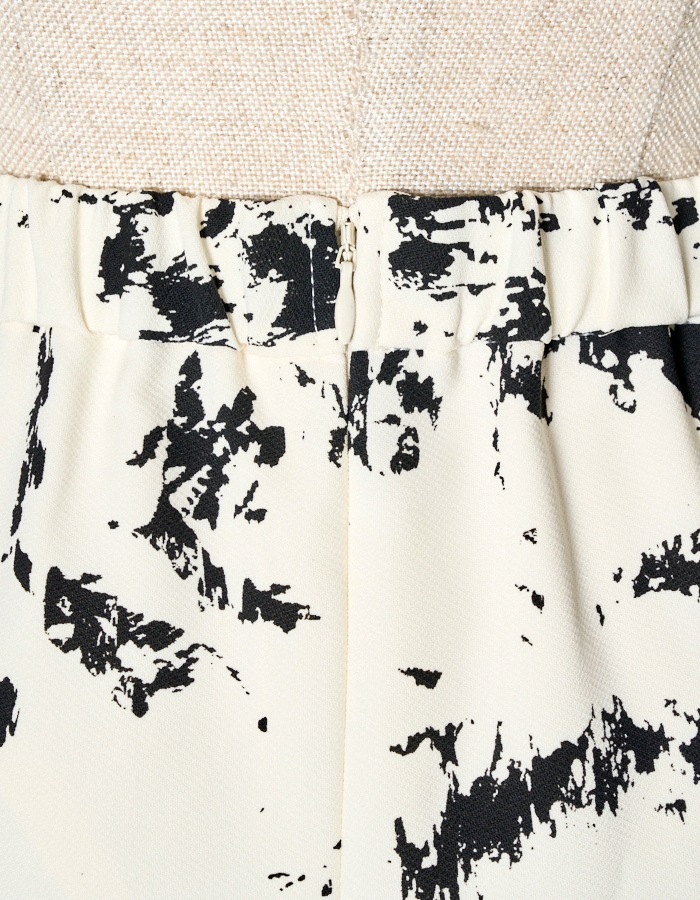Abstract Paint Skirt / off white