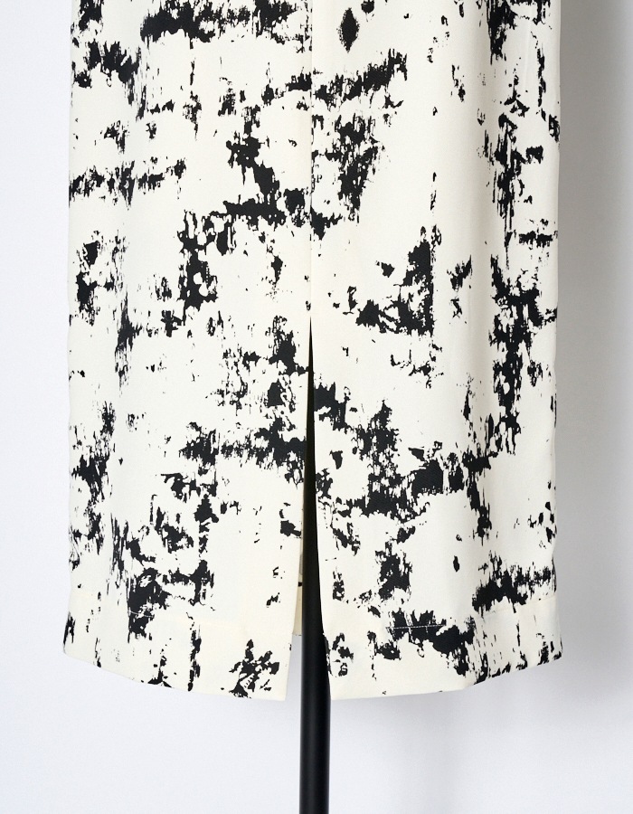 Abstract Paint Skirt / off white