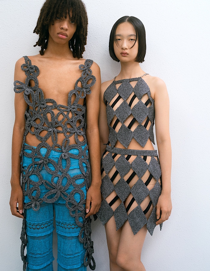 RUMCHE】Lame Bond Yarn Bustier