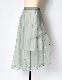 Dot Embroidery Sheer Skirt / light gray