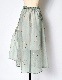 Dot Embroidery Sheer Skirt / light gray