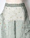 Dot Embroidery Sheer Skirt / light gray