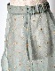 Dot Embroidery Sheer Skirt / light gray