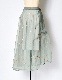 Dot Embroidery Sheer Skirt / light gray