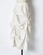 Bundled Tuck Skirt / off white