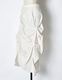 Bundled Tuck Skirt / off white