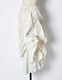 Bundled Tuck Skirt / off white