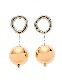 Big Sphere Pierced Earrings / gold