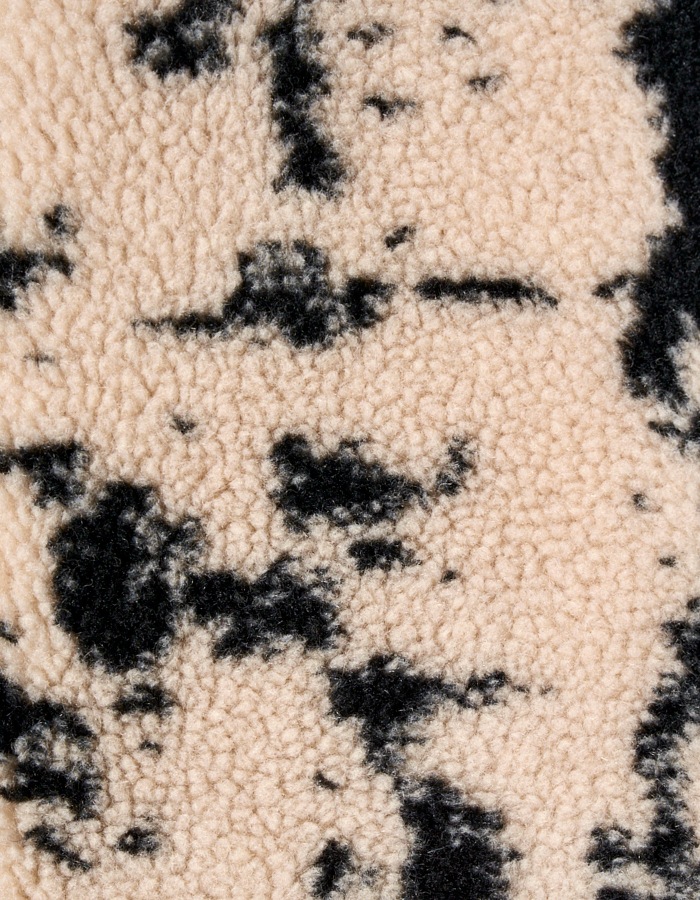 Abstract Paint Boa Jacket / beige