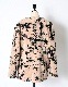 Abstract Paint Boa Jacket / beige