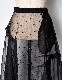 Dot Embroidery Sheer Skirt / black