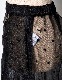 Dot Embroidery Sheer Skirt / black