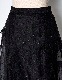 Dot Embroidery Sheer Skirt / black