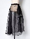 Dot Embroidery Sheer Skirt / black