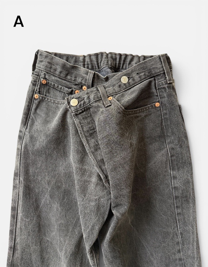 Remake Denim Trousers / black