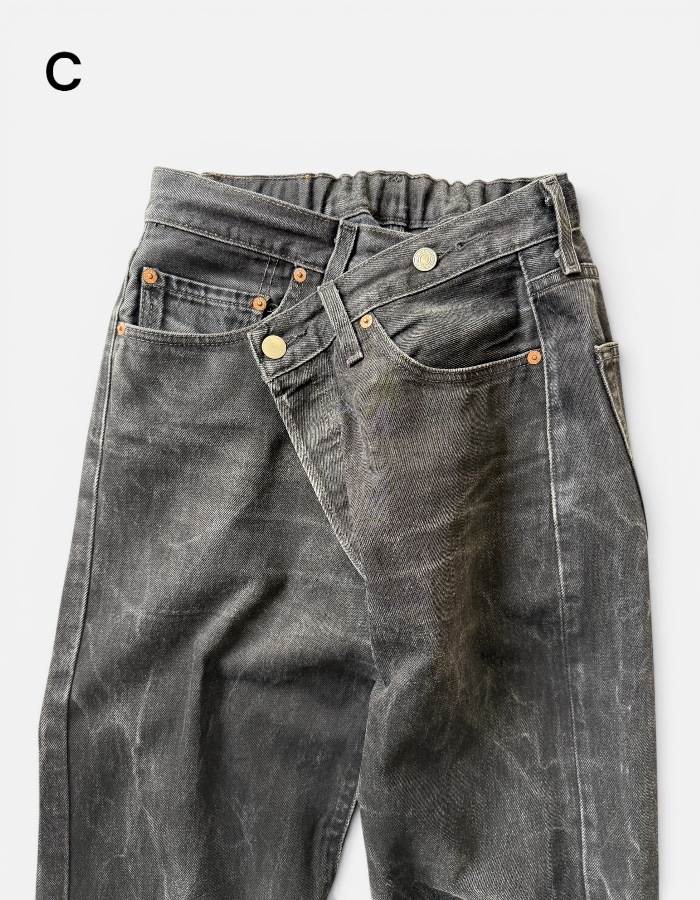 Remake Denim Trousers / black