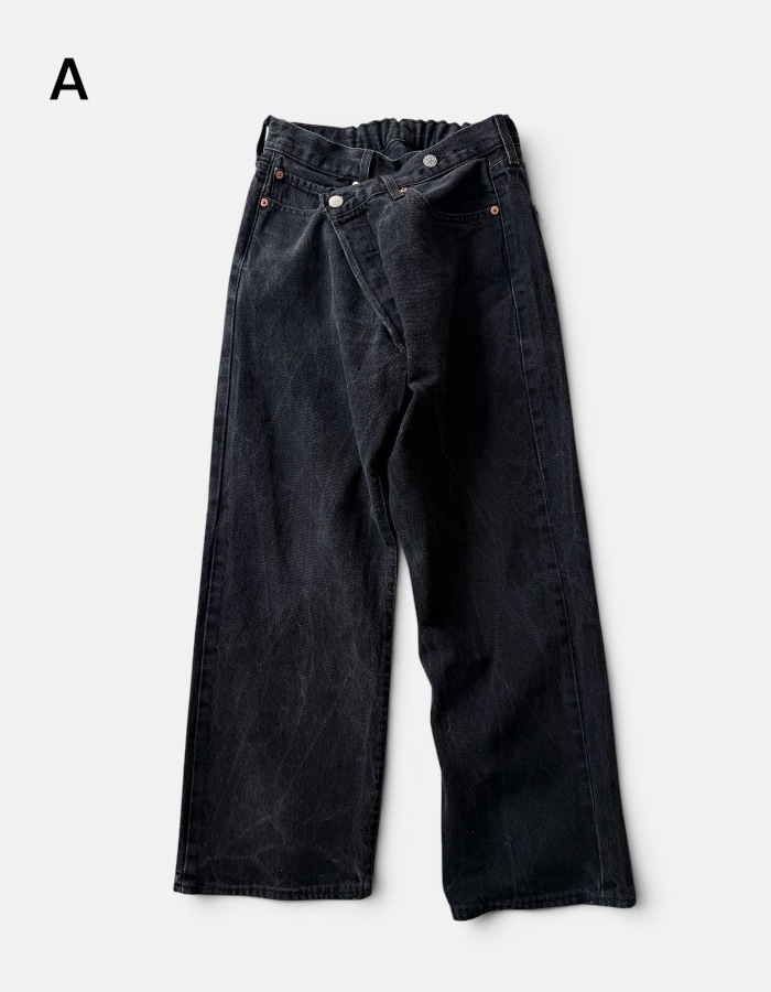 Remake Denim Trousers / black