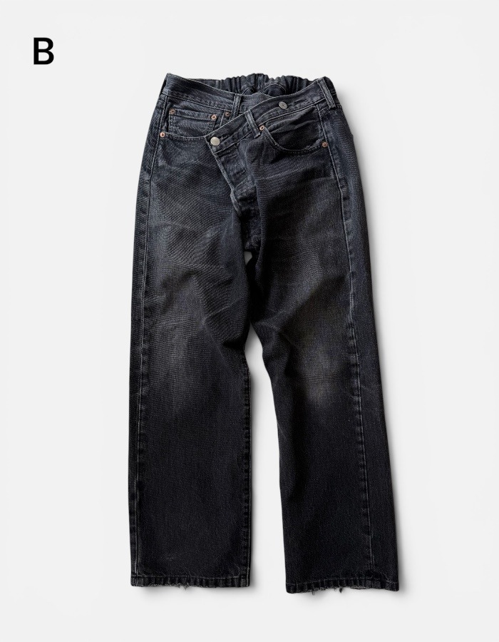 Remake Denim Trousers / black