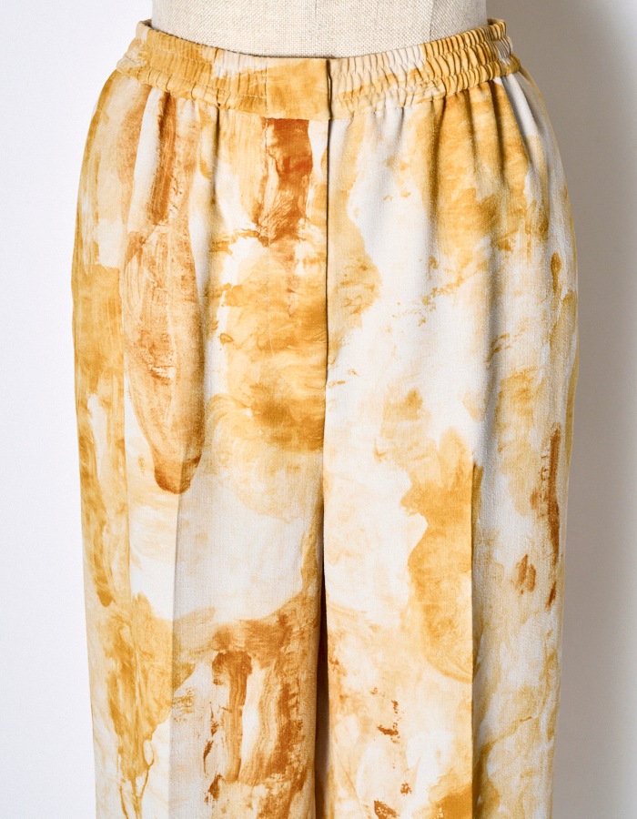 Earth Print Trousers / beige