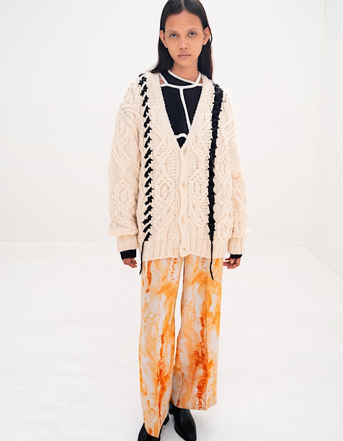 Earth Print Trousers / beige