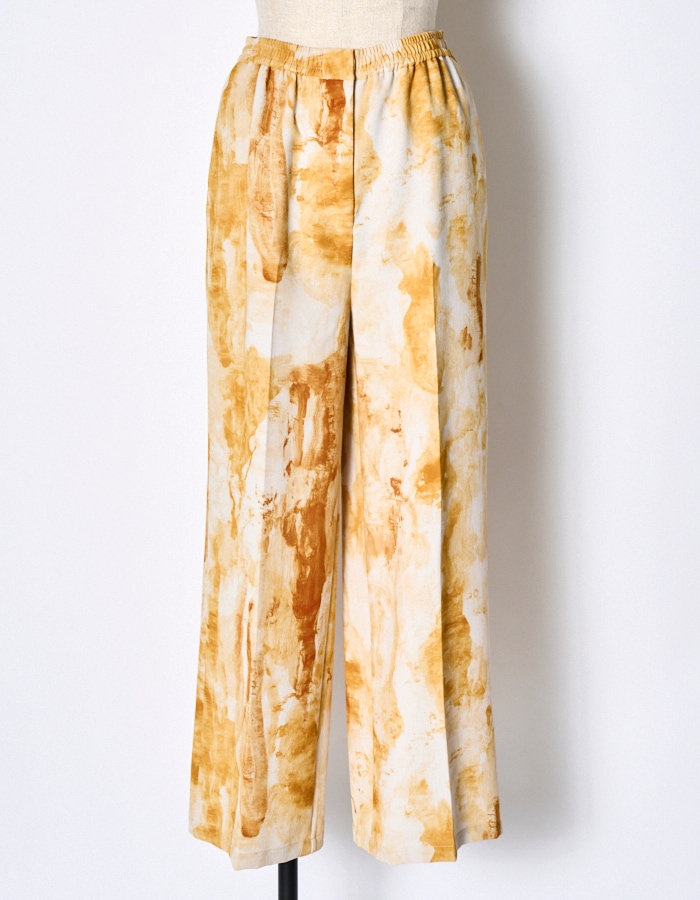 Earth Print Trousers / beige