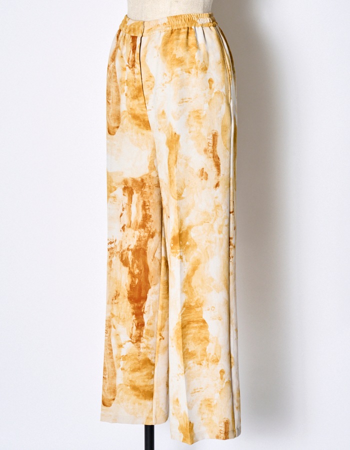 Earth Print Trousers / beige