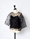 Dot Embroidery Sheer Tops / black