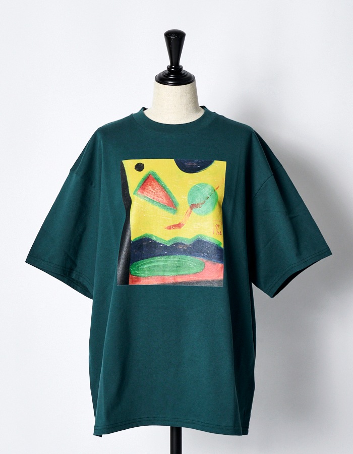 "Roy Taro" Art Print T-shirt / green