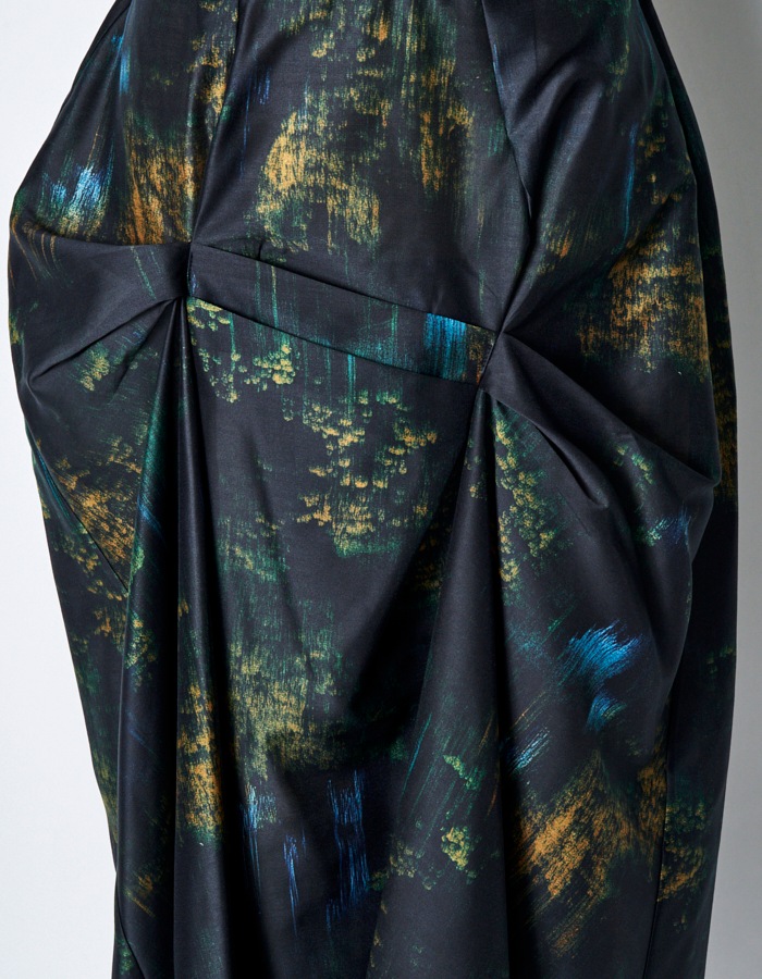 Corn Graphic Skirt / navy