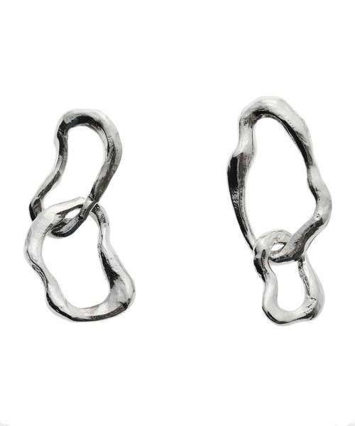 Bumpy Pierced Earrings / silver