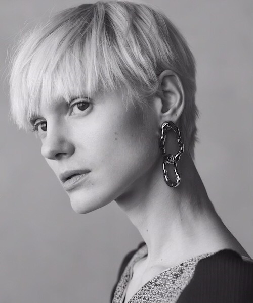 Bumpy Pierced Earrings / silver