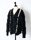 Deformation Cable Knit Cardigan / black