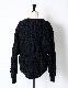 Deformation Cable Knit Cardigan / black
