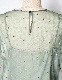 Dot Embroidery Sheer Tops / light gray
