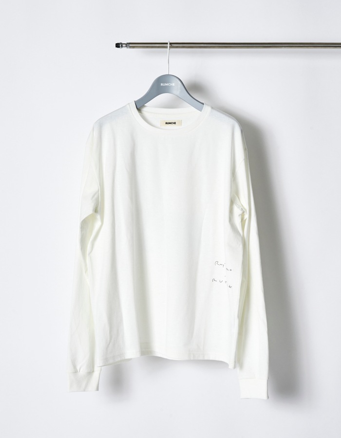"Roy Taro" Art Print Long Sleeve T-shirt / white