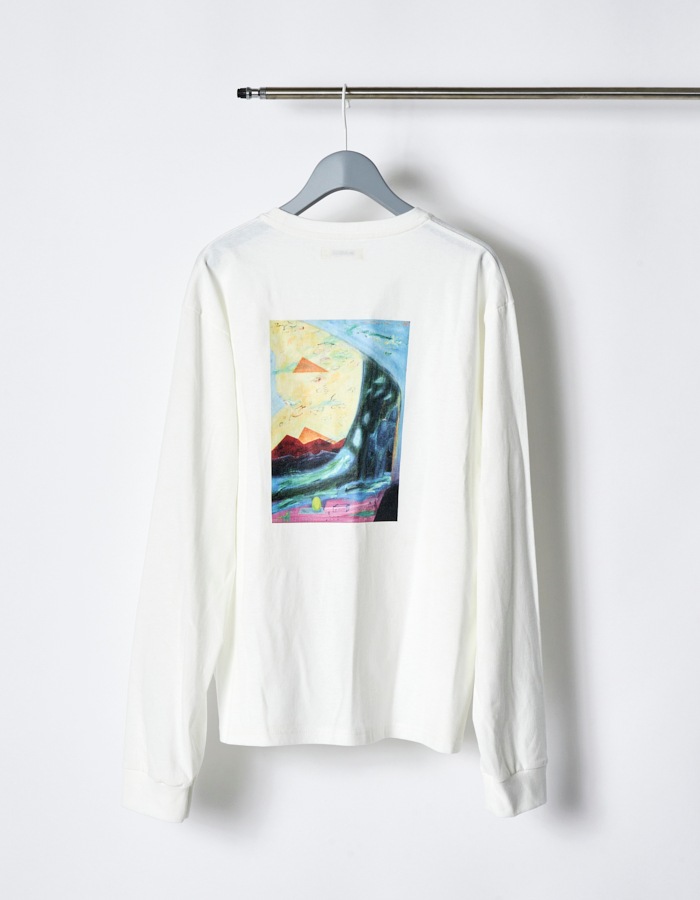 "Roy Taro" Art Print Long Sleeve T-shirt / white