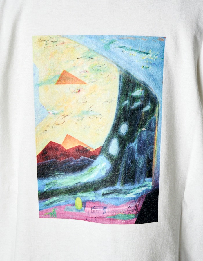 "Roy Taro" Art Print Long Sleeve T-shirt / white