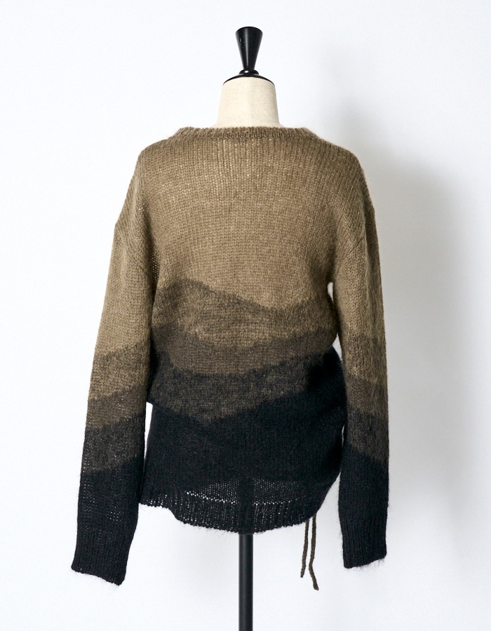 Gradation Shirring Knit / khaki