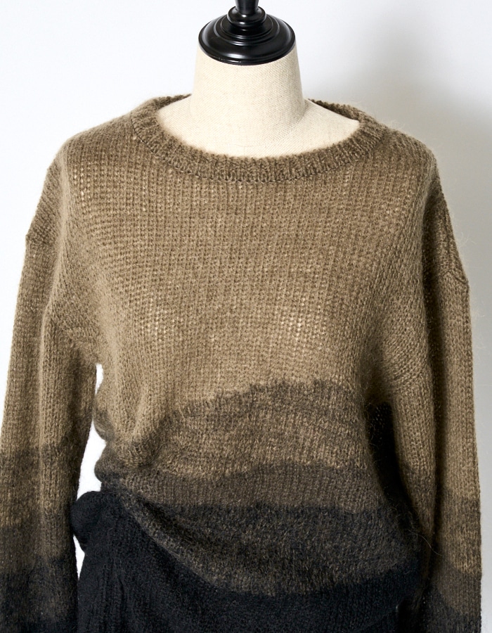 Gradation Shirring Knit / khaki