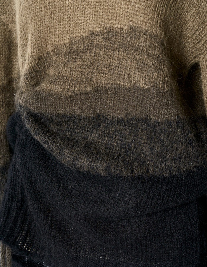 Gradation Shirring Knit / khaki