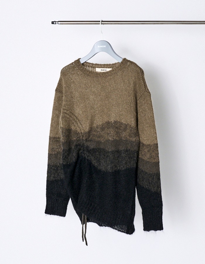 Gradation Shirring Knit / khaki