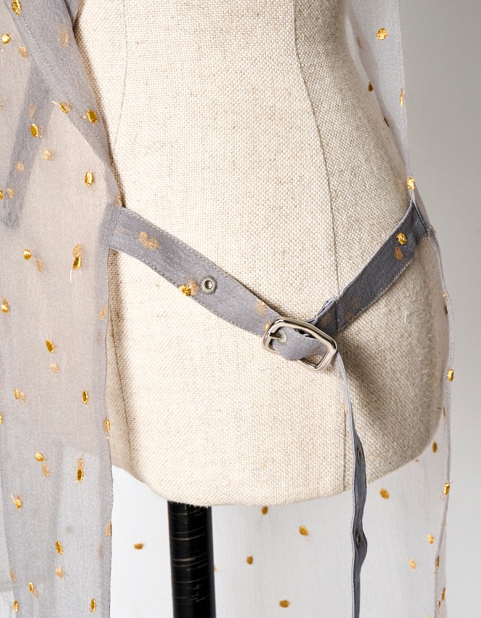 Dot Embroidery Sheer Gilet / light gray | DRESS | RUMCHE