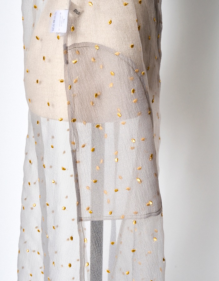 Dot Embroidery Sheer Gilet / black | DRESS | RUMCHE OFFICIAL