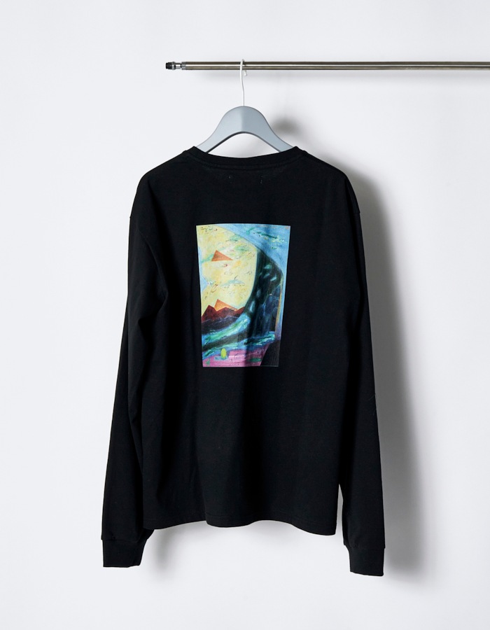 "Roy Taro" Art Print Long Sleeve T-shirt / black