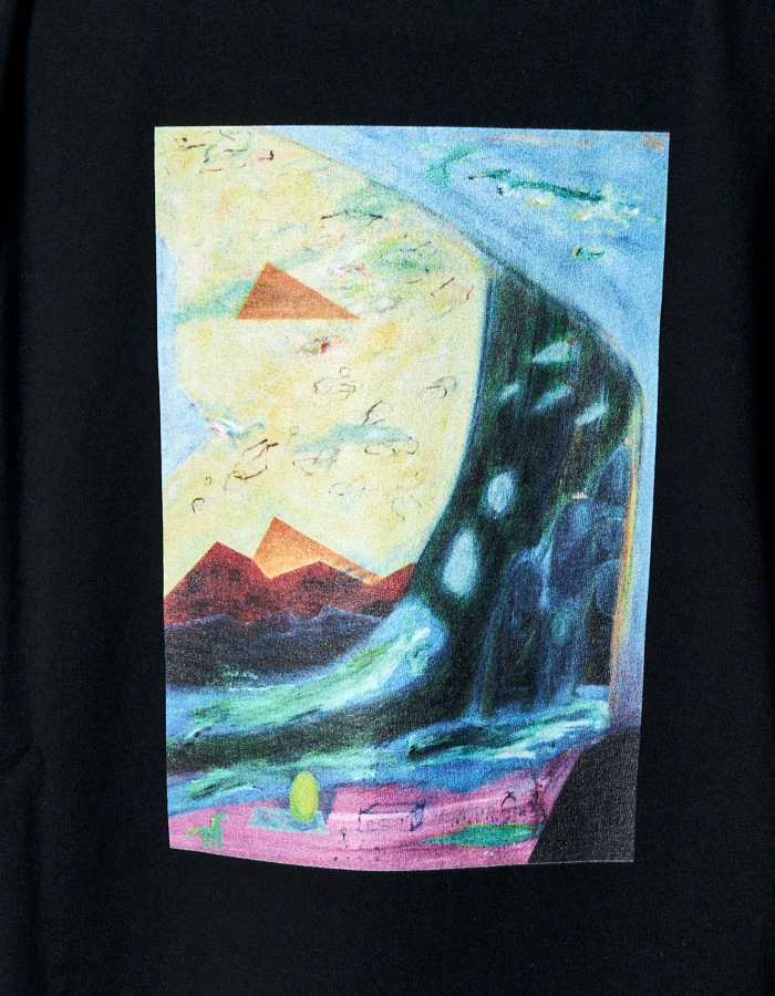 "Roy Taro" Art Print Long Sleeve T-shirt / black