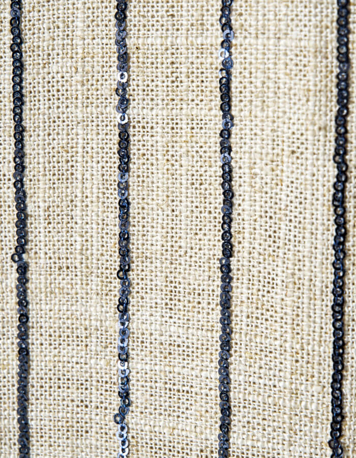 Spangled Stripe Dress / off white